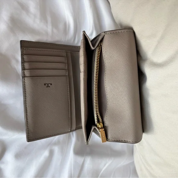 Tory Burch Taupe Leather Wallet - Picture 6 of 13